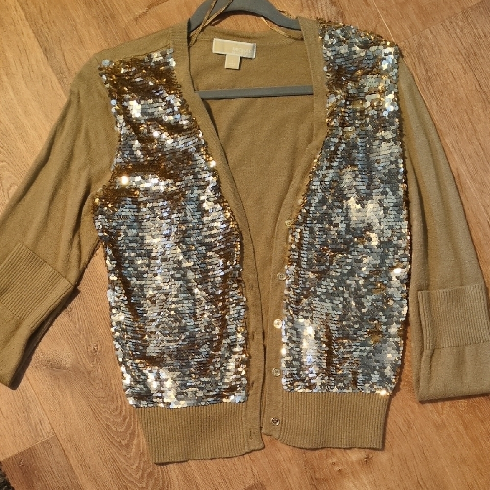 Michael Kors Sequined Cardigan - Picture 1 of 13